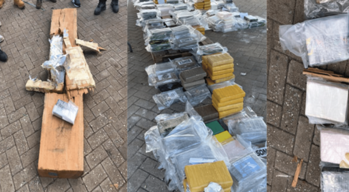 ‘Honderden kilo’s cocaïne gepakt in Paramaribo’ (UPDATE)